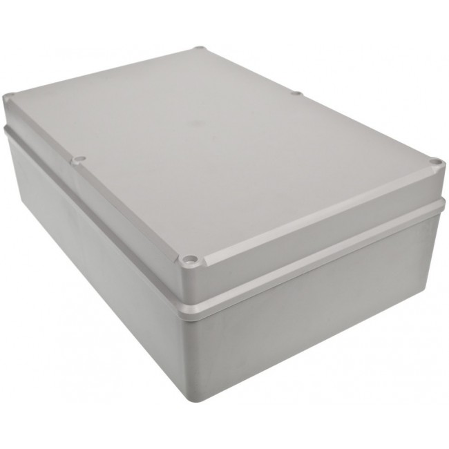 Grey ABS Enclosure, IP67, IK09, Grey Lid, 283 x 193.2 x 96.7mm