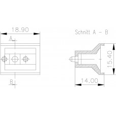 20809-397, Static Handle for Use with Plug In Unit, 18.9 x 14 x 15mm