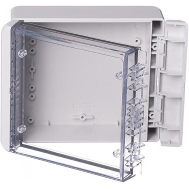 96023225 B 141306 PC-V0-G-7035, Bocube Series Light Grey Polycarbonate V0 Enclosure, IP66, IP68, IK07, Transparent Lid, 151 x 125 x 60mm