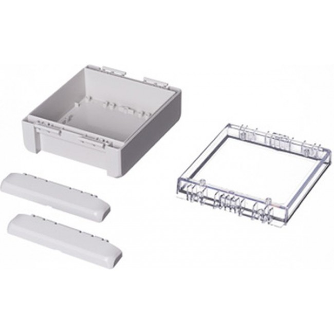 96023225 B 141306 PC-V0-G-7035, Bocube Series Light Grey Polycarbonate V0 Enclosure, IP66, IP68, IK07, Transparent Lid, 151 x 125 x 60mm