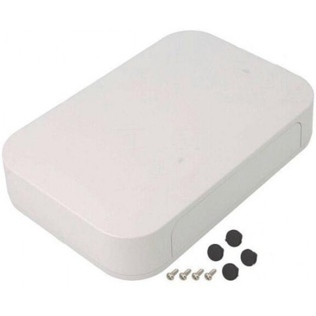 PF20-4-13W, PF Series White ABS Enclosure, IP40, White Lid, 135 x 200 x 40mm