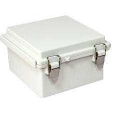 PTQ-11051, Enclosures, Boxes, & Cases PC 10% fiberglass Hinged enclosure, Gray-160x260x130mm