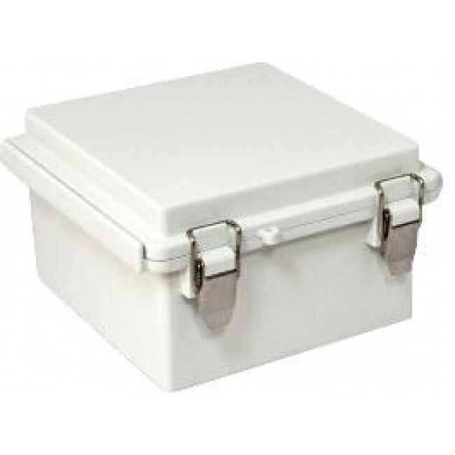 PTQ-11051, Enclosures, Boxes, & Cases PC 10% fiberglass Hinged enclosure, Gray-160x260x130mm