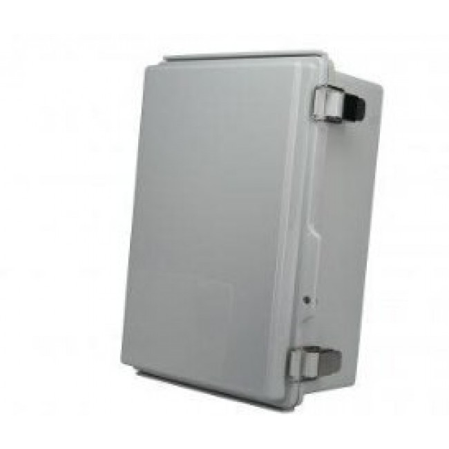 PTQ-11051, Enclosures, Boxes, & Cases PC 10% fiberglass Hinged enclosure, Gray-160x260x130mm