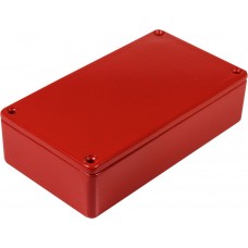 RTM5003/13-RED, 5000 Series Red Die Cast Aluminium Enclosure, IP54, Red Lid, 112 x 62 x 31mm