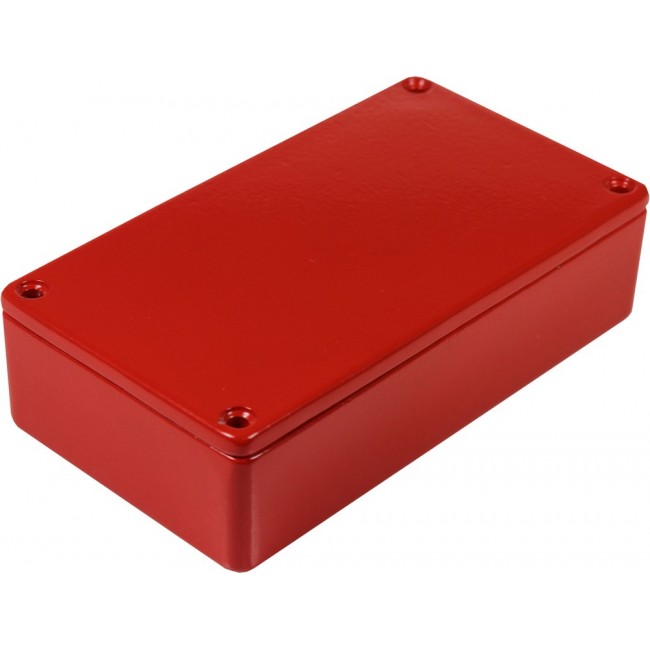 RTM5003/13-RED, 5000 Series Red Die Cast Aluminium Enclosure, IP54, Red Lid, 112 x 62 x 31mm