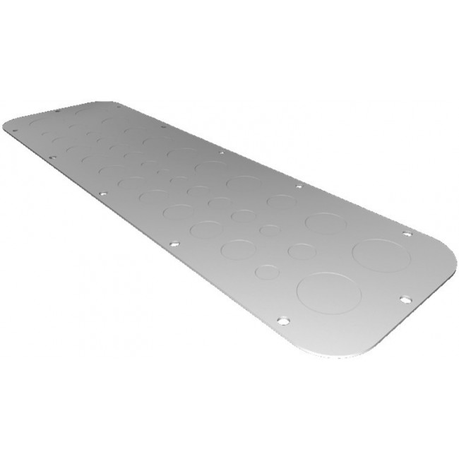 2574100, SZ Series RAL 7035 Sheet Steel Gland Plate, 149mm H, 534mm W for Use with AX