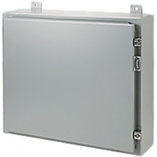 A242408LP, Continuous Hinge Enclosure with Clamps LP Type 12, 24x24x8, Gray, Mild Steel