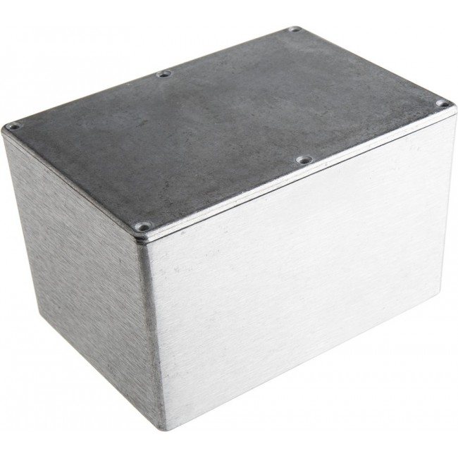 Silver Die Cast Aluminium Enclosure, IP66, Silver Lid, 171.9 x 120.9 x 106mm