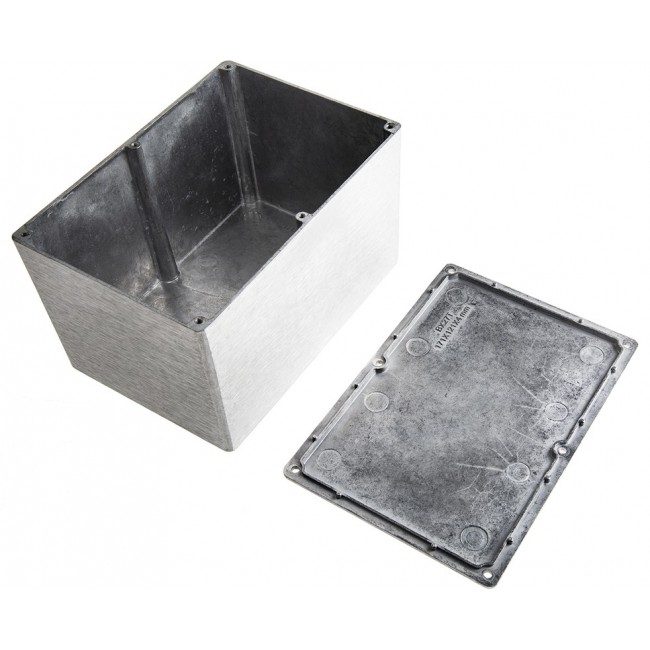 Silver Die Cast Aluminium Enclosure, IP66, Silver Lid, 171.9 x 120.9 x 106mm