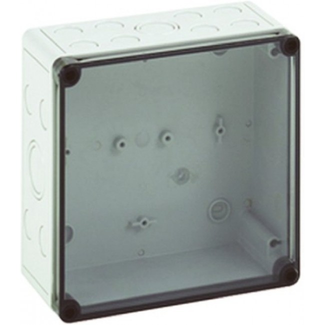 13008701, TK PC Series Grey Polycarbonate Enclosure, IP66, Transparent Lid, 182 x 180 x 90mm