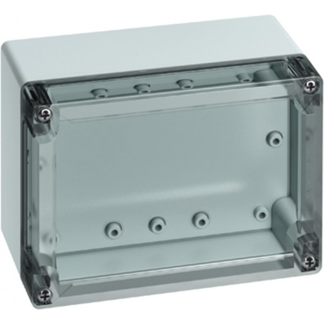 20100701, TG Series Grey Polycarbonate Enclosure, IP66, IP67, Grey Lid, 162 x 90 x 122mm