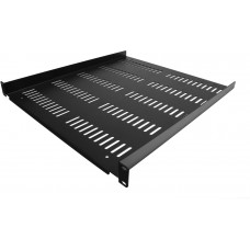 SHELF-1U-20-FIXED-V, Metal, Steel Shelf 20.000" L x 19.000" W x 1.700" H (508.00mm x 482.60mm x 43.18mm) Black