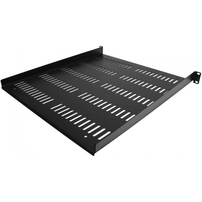 SHELF-1U-20-FIXED-V, Metal, Steel Shelf 20.000" L x 19.000" W x 1.700" H (508.00mm x 482.60mm x 43.18mm) Black