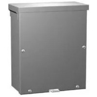 C3R664SCNKO, Electrical Enclosures Type 3R Screw Cover no K/O's- 6 x 6 x 4 - Steel/Gray