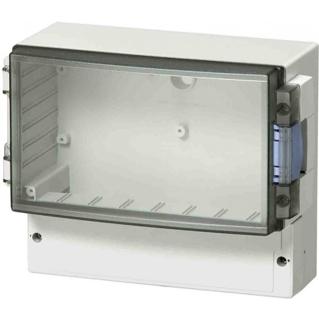 ABS 21/18-3 ENCLOSURE, Grey ABS Enclosure, IP65, IK07, Smoked Grey Lid, 235 x 185 x 119mm