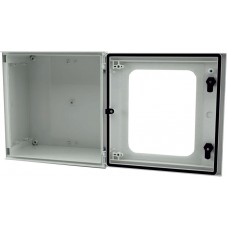 Fibreglass Reinforced Polyester Wall Box, IP66, Viewing Window, 400 mm x 400 mm x 200mm