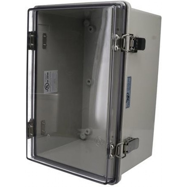 NBA-10164, Electrical Enclosures NEMA Enclosure with Stainless Steel Hinges and Latches (11.8 X 7.9 X 7.1 In)