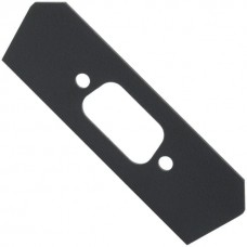 2003DB9, Plastic, ABS Panel, End 2.486" L x 0.745" W x 0.060" H (63.14mm x 18.92mm x 1.52mm) Black