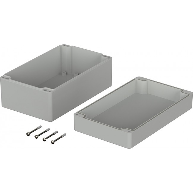 03237000, Euromas Series Light Grey ABS Enclosure, IP66, Light Grey Lid, 200 x 120 x 90mm