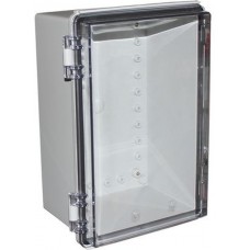 CHDX8-327C, Heavy Duty Hinged Enclosure X8 200x300x150mm Grey / Transparent ABS IP66 / IP67