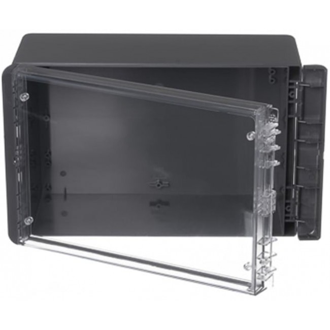 96026364 B 261712 PC-V0-G-7024, Bocube Series Graphite Grey Polycarbonate V0 Enclosure, IP66, IP68, IK07, Transparent Lid, 271 x 170 x 120mm