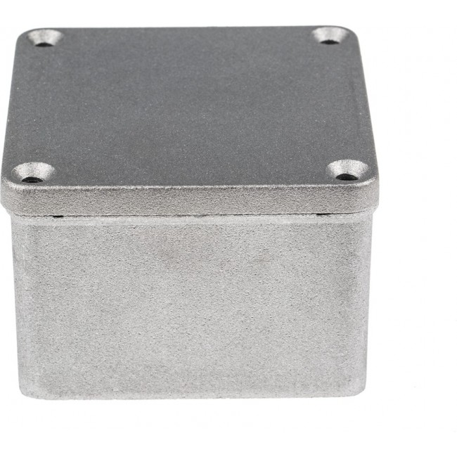 Grey Die Cast Aluminium Enclosure, IP65, Grey Lid, 87 x 87 x 61mm