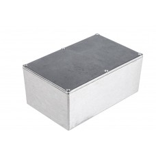 Silver Die Cast Aluminium Enclosure, IP54, Silver Lid, 191.6 x 111.6 x 60.5mm