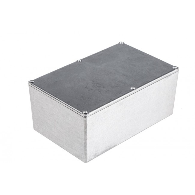 Silver Die Cast Aluminium Enclosure, IP54, Silver Lid, 187 x 119 x 84mm