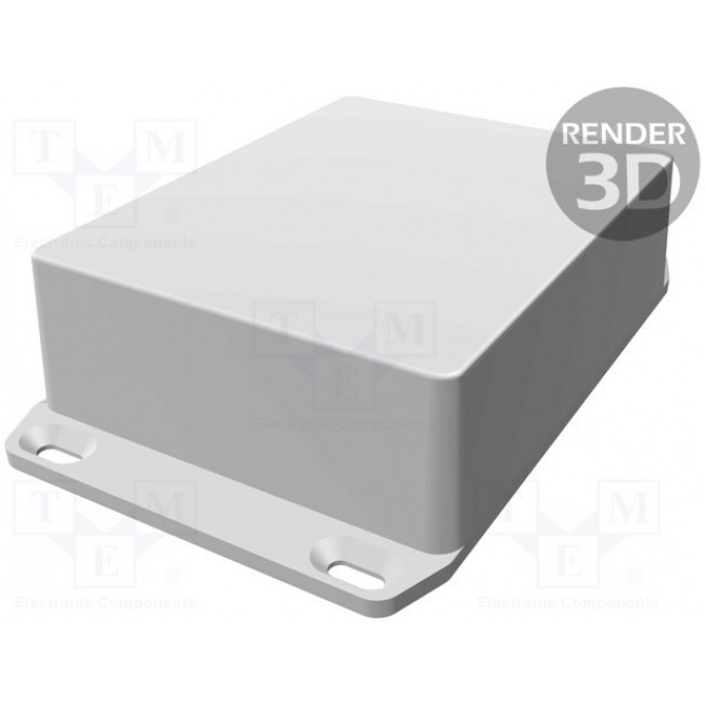 1590BB2FLBK, 1590 Series Die Cast Aluminium Enclosure, IP54, Flanged, 120 x 120 x 38mm