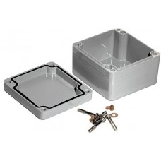 1590Z110GY, 1590Z Series Grey Die Cast Aluminium Alloy Enclosure, IP68, Flanged, Grey Lid, 75 x 80 x 52mm