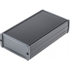 TEKAL 22.29, Tekal Series Black Aluminium Enclosure, Grey Lid, 145 x 85.8 x 36.9mm