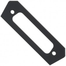 2003DB25, Plastic, ABS Panel, End 2.486" L x 0.745" W x 0.060" H (63.14mm x 18.92mm x 1.52mm) Black