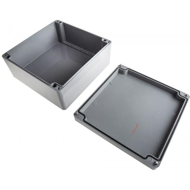 P 252612 ENCLOSURE, Euronord II Series Grey Polyester Enclosure, IP66, IP67, Grey Lid, 256 x 251 x 121mm