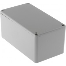 Grey Die Cast Aluminium Enclosure, Grey Lid, 114.4 x 63.7 x 55.1mm