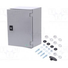 Control cabinet, (H x W x D) 310 x 215 x 160 mm, IP66, polyester, light gray, NSYPLM32G