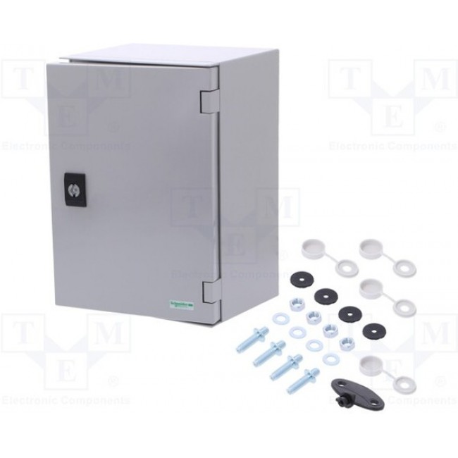 Control cabinet, (H x W x D) 310 x 215 x 160 mm, IP66, polyester, light gray, NSYPLM32G