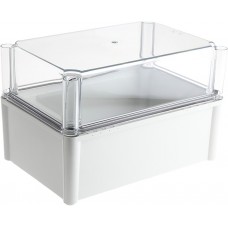 PC 2819 18 T ENCLOSURE, SOLID PC Series Grey Polycarbonate Enclosure, IP66, IP67, Transparent Lid, 278 x 188 x 180mm