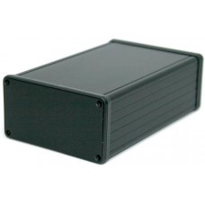 BOX3-1455N-BK, Enclosures, Boxes, & Cases Black Alum Box 3U 160 x 103 x 53mm