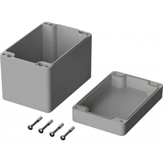 03230000, Euromas Series Light Grey ABS Enclosure, IP66, Light Grey Lid, 120 x 80 x 90mm