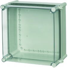 PC 2828 18 T-2FSH, PC Series RAL 7035 Light Grey Polycarbonate Enclosure, IP65, IK08, Transparent Lid, 280 x 280 x 180mm