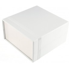 1598EGY, Enclosures, Boxes, & Cases FR ABS w/Alum. Ends 6.3x6.3x3.38" Grey