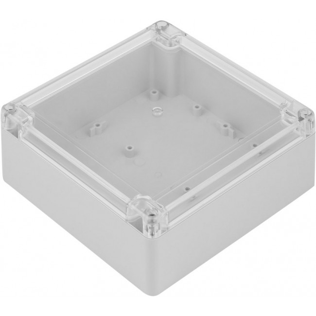 Grey Polycarbonate Enclosure, IP67, IK07, 119.8 x 119.8 x 60.1mm