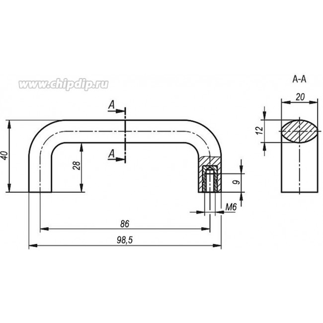 Ручка бугельная Арт. K1087.08606