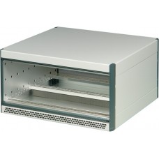 19 inch desktop enclosure, 6/7 U/84 HP, (W x H x D) 448.9 x 310.35 x 435.5 mm, aluminum, gray, 24572-092