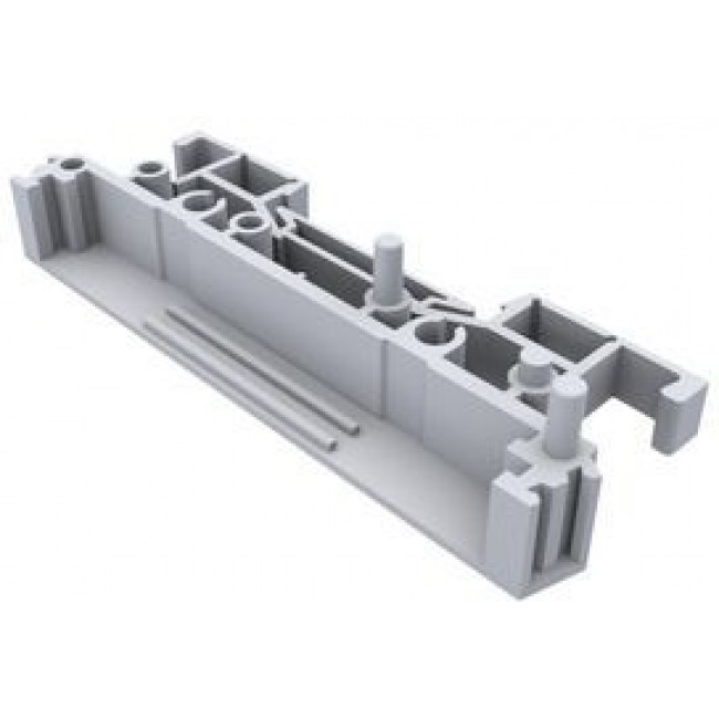 CIME/M/SEF1125S, DIN Rail Support End Section with Foot, Mini, 11.3x82x28.6mm, Grey, Polyamide, IP20