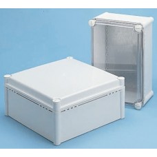 FEX 3828 13 T ENCLOSURE, FEX Series Grey Polycarbonate Enclosure, IP54, Transparent Lid, 378 x 278 x 130mm