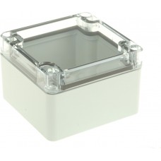 PCT 080806 ENCLOSURE, Transparent Polycarbonate Enclosure, IP66, IP67, 82 x 80 x 55mm