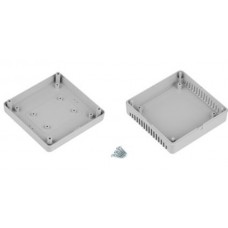 Light Grey ABS General Purpose Enclosure, IP20, IK06, Light Grey Lid, 100 x 100 x 35.3mm