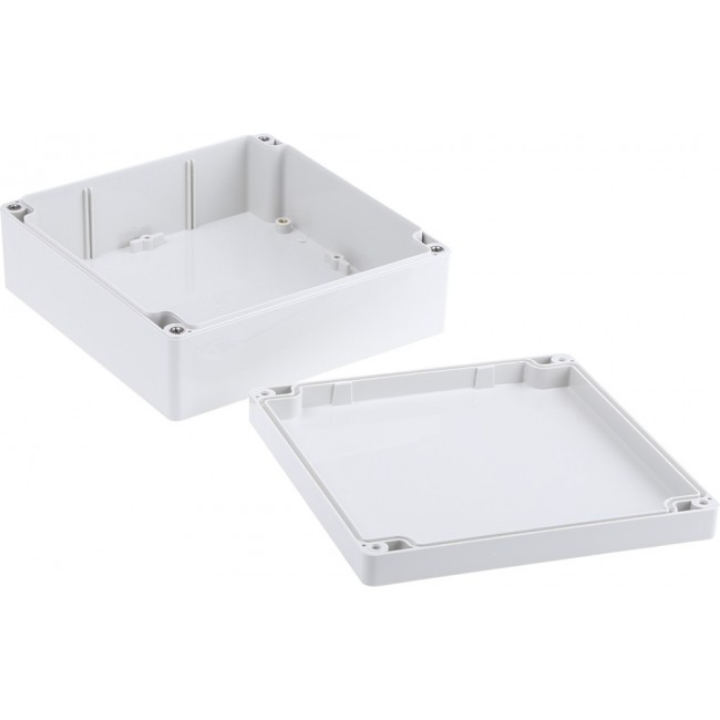 1554RGY, Enclosures, Boxes, & Cases General Enclosure - Grey/Grey Lid - 6.3 x 6.3 x 2.4in - ABS - N4X